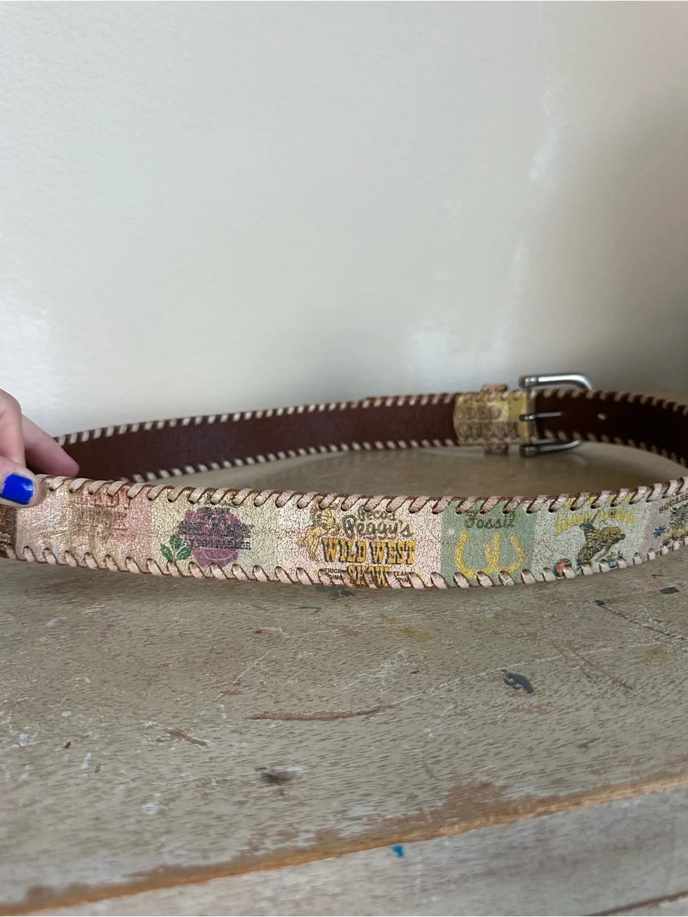 Y2K Fossil Western Leather Belt